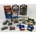 A collection of boxed diecast vehicles in varying scales. To include: Corgi Eddie Stobart Ltd Van,