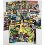 12 issues of "Mighty World of Marvel" comic books by Marvel Comics UK. All 1977-78 issues.