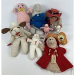 A collection of vintage children's TV related character toys. To include: Lamb Chop hand puppets,