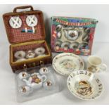 A collection of vintage ceramic tea sets and nursery ware. Comprising: 3 pieces of Poole Pottery