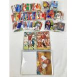 A quantity of assorted Panini football cards together with a collection of signed & unsigned