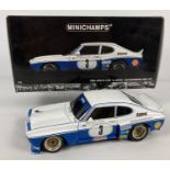 A Boxed 1:18 scale Minichamps Ford Capri RS 3100. K. Ludwig. Hockenheimring DRM 1975 diecast