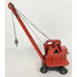 A vintage 1960's Tri-ang painted steel 4 ton Jones mobile crane, KL44. In excellent play worn