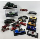 A collection of model diecast classic and Porsche cars, to include examples by DeA, Matchbox,