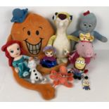 A collection of teddies and plush toys from Children's Movies & TV programmes. To include Disney