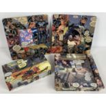 4 wooden items with Marvel comic book decoupage decoration, depicting Captain America, Black