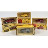 4 boxed Corgi Vanguards diecast vehicles, all 1:43 scale, in original boxes with interior packaging.