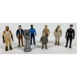 A collection of 8 vintage 1980 "The Empire Strikes Back" Star Wars action figures. Comprising: FX-