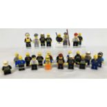 A collection of 25 assorted Lego City figures. To include: Policemen & robbers with helmets &