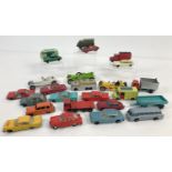 25 vintage diecast vehicles by Matchbox/Lesney and Husky all in playworn condition. To include: