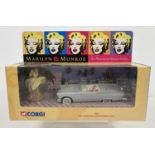 Boxed #39902 Marilyn Monroe Ford Thunderbird 7 vehicle and figure diecast model set by Corgi.