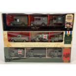 3 boxed commemorative sets of diecast miltary vehicles by Lledo. The Home Front Collection, The U.S.
