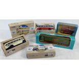 6 boxed commercial vehicles by Corgi. Comprising: Mornflake Oats #59573 ERF Curtainside Trailer, #