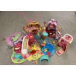 A large collection of assorted My Little Pony play sets, houses & accessories. Dated 2004 - 2006.