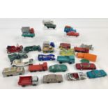 A collection of 25 vintage diecast vehicles by Matchbox/Lesney, in playworn condition. To include: