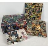 4 wooden items with Marvel & DC comic book decoupage decoration. Depicting Captain America,