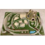 A large pre-moulded model railway scenery layout with tunnel, by Kibri. Approx. 100 x 150cm.