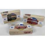 3 boxed Corgi Classic diecast collectors buses. All with COA's. Burlingham Seagull Don Everall #