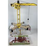 2 boxed wooden children's toys. A large Pintoy construction crane together with a Little Steps 56