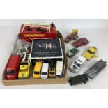 A collection of assorted diecast, railway and games. To include: 7 vintage Dinky Toys in play worn