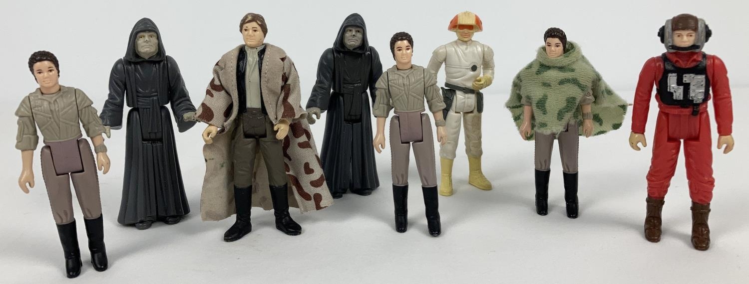 A collection of 8 vintage Star Wars figures, 7 x 1984 and 1 x 1981. Comprising: 3 x princess Leia
