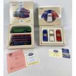 2 limited edition boxed sets of diecast vehicles by Corgi. #97077 East Lancashire Bus set with
