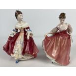 2 boxed Royal Doulton ceramic figurines, modelled by Peggy Davies. Southern Belle - HN2229, together