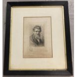 Signed etching, 1876, by Paul Adolphe Rajon (1842/3-1888) painter and print maker, after Sir