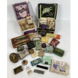 A collection of vintage soaps and vanity items, some in original boxes and packaging. To include: