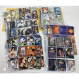 An album containing sets of trading cards. Comprising: Vampirella, Aladdin, The Seeker; The Dark