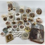 A box of mixed ceramic items decorated with "Cries Of London". To include: lidded pots, mugs,