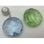 2 Swarovski Crystal Society pieces 2008 "Green Bamboo" light catcher without box and no hanging