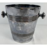 A vintage Mappin & Webb silver plated 2 handled champagne bucket. Marked to underside. Approx.