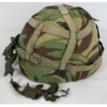 A British lightweight Parachutist's helmet as issued to airborne troops in the Falklands War. Made