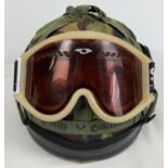A British GS Mk6 ballistic nylon helmet circa 1990, named to Lance Corporal Challender. Presumed