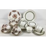 A quantity of Royal Doulton "Rondelay" pattern tea ware together with a Colclough part tea set.