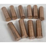 10 original 1971 half penny bank rolls, sealed & unopened. Each containing 50 uncirculated ½p coins.