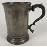 A antique Victorian quart pewter tankard dated 1866. Marked to base "Lady Franklin, Albany Rd, Old