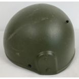 A British general service Mk6 ballistic nylon helmet, circa 1990. Complete with liner and 3-point