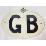 A vintage 1960's RAC Royal Automobile Club touring badge car plate. Approx. 14cm x 18cm.