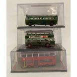 3 boxed 1:76 scale The Original Omnibus Company diecast model buses by Corgi.