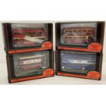 4 boxed Exclusive First Editions 1:76 scale diecast buses.