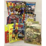 A collection of modern annuals and books together with 5 vintage Giles cartoon books.