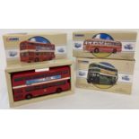 3 boxed Corgi Classic diecast collectors buses. All with COA's.