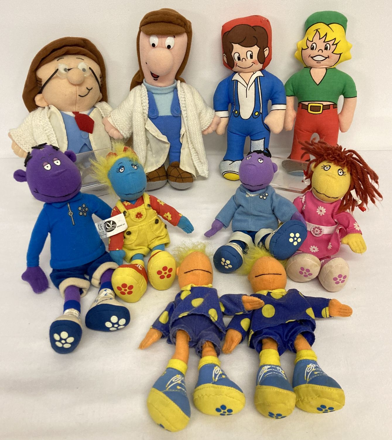 A small collection of TV and advertising soft toys.