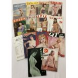 14 assorted vintage pocket sized adult erotic magazines.