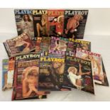 40 assorted issues of Playboy; Entertainment for Men magazine, in varying conditions.