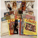 38 assorted adult erotic magazines, to include Playboy, Club International and Men Only.