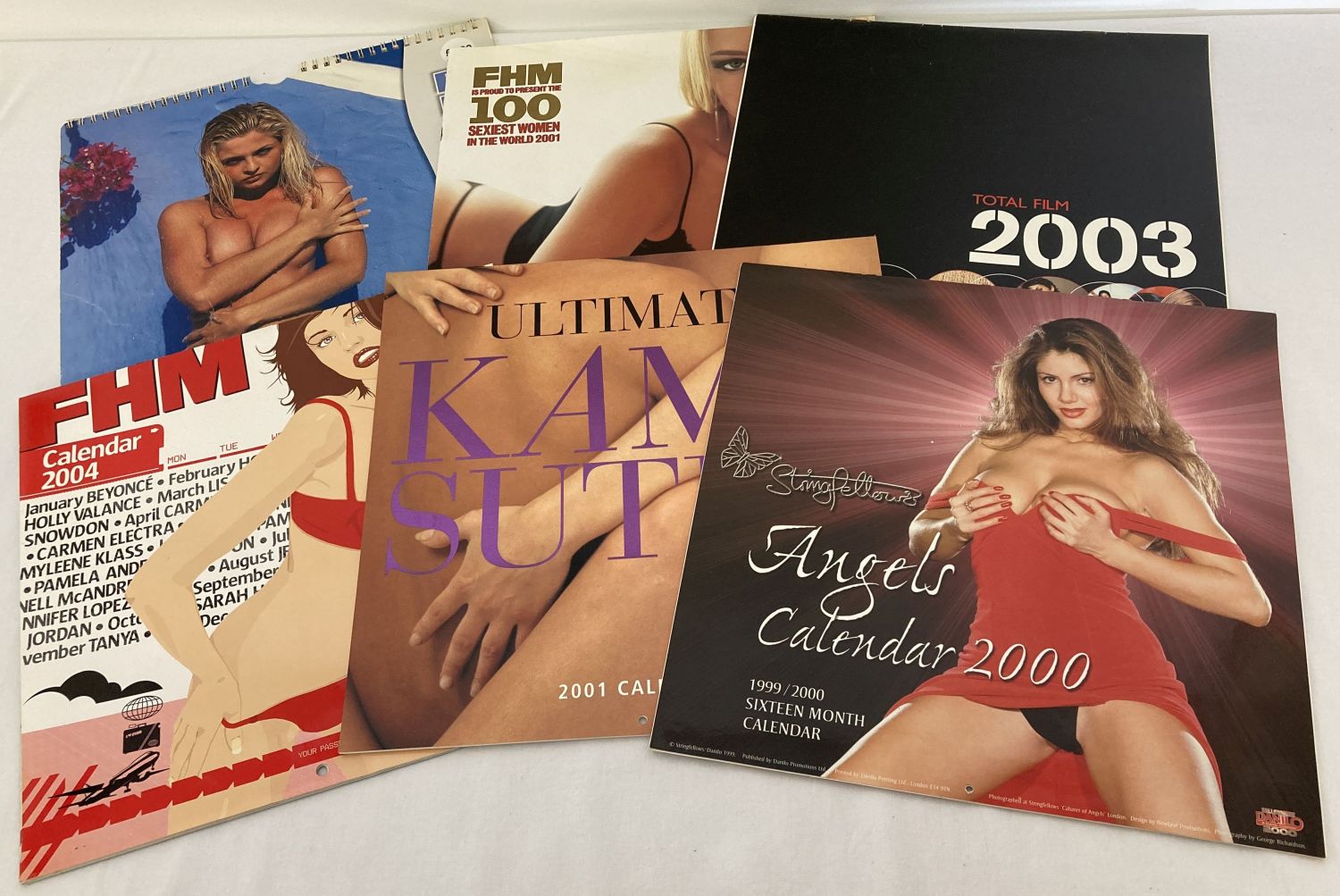 6 adult erotic colour calendars from the 2000's.