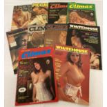 10 assorted vintage adult erotic magazines to include Climax, Whitehouse & Piccadilly International